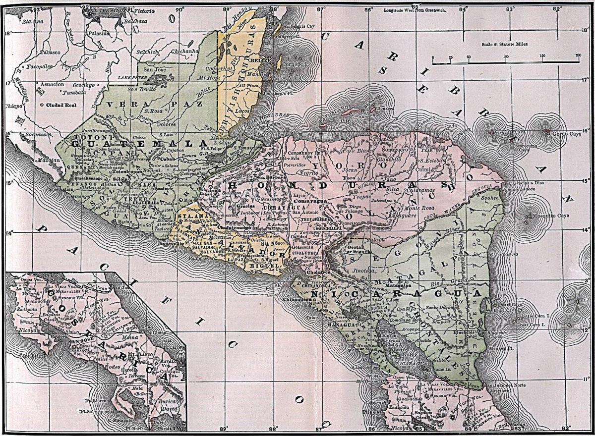 mapa british Honduras