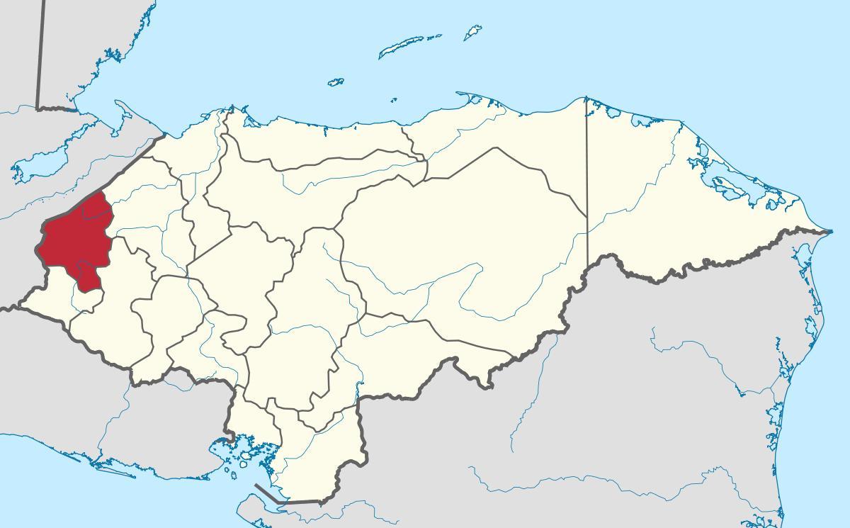 mapa copan, Honduras