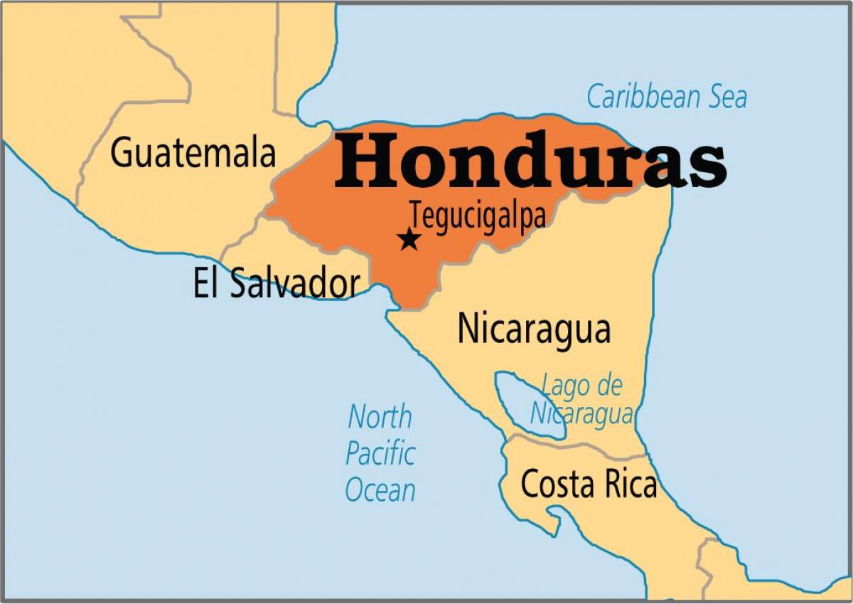 Honduras hiriburua mapa
