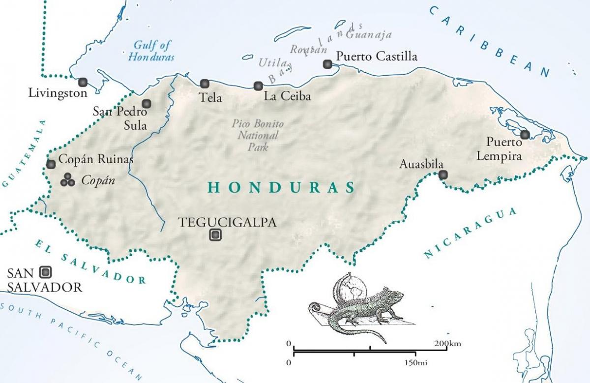 mapa la ceiba Honduras