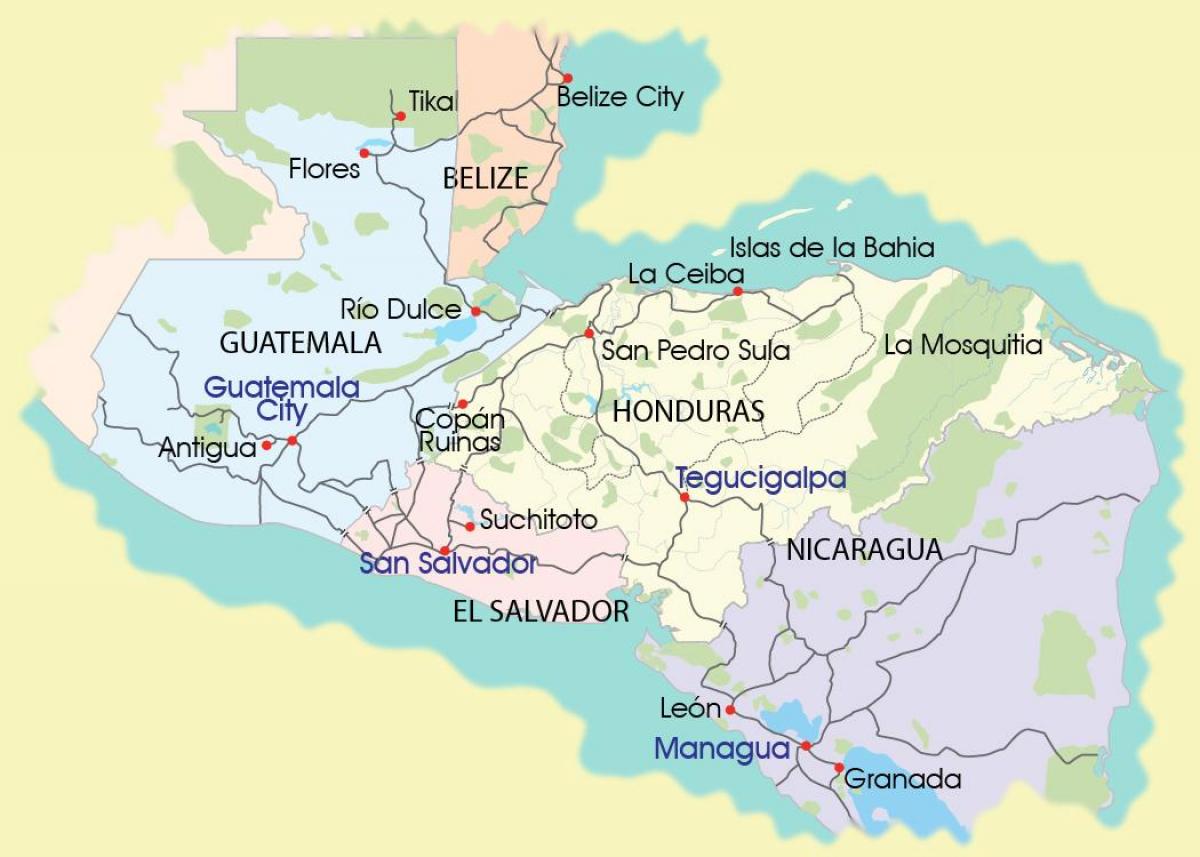 mapa mosquitia Honduras