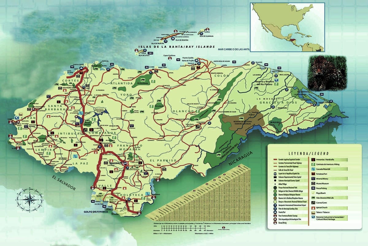 mapa Honduras geografia