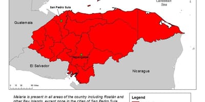 Mapa Honduras malaria