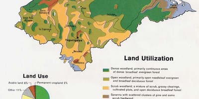 Mapa Honduras mendiak