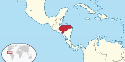 Honduras kokapena munduko mapa
