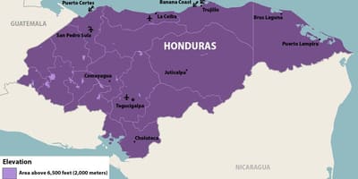 Mapa Honduras zika