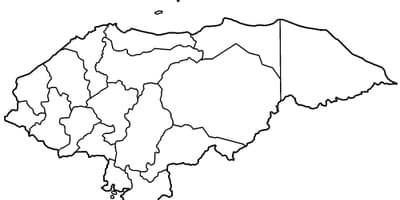 Mapa hutsik mapa Honduras